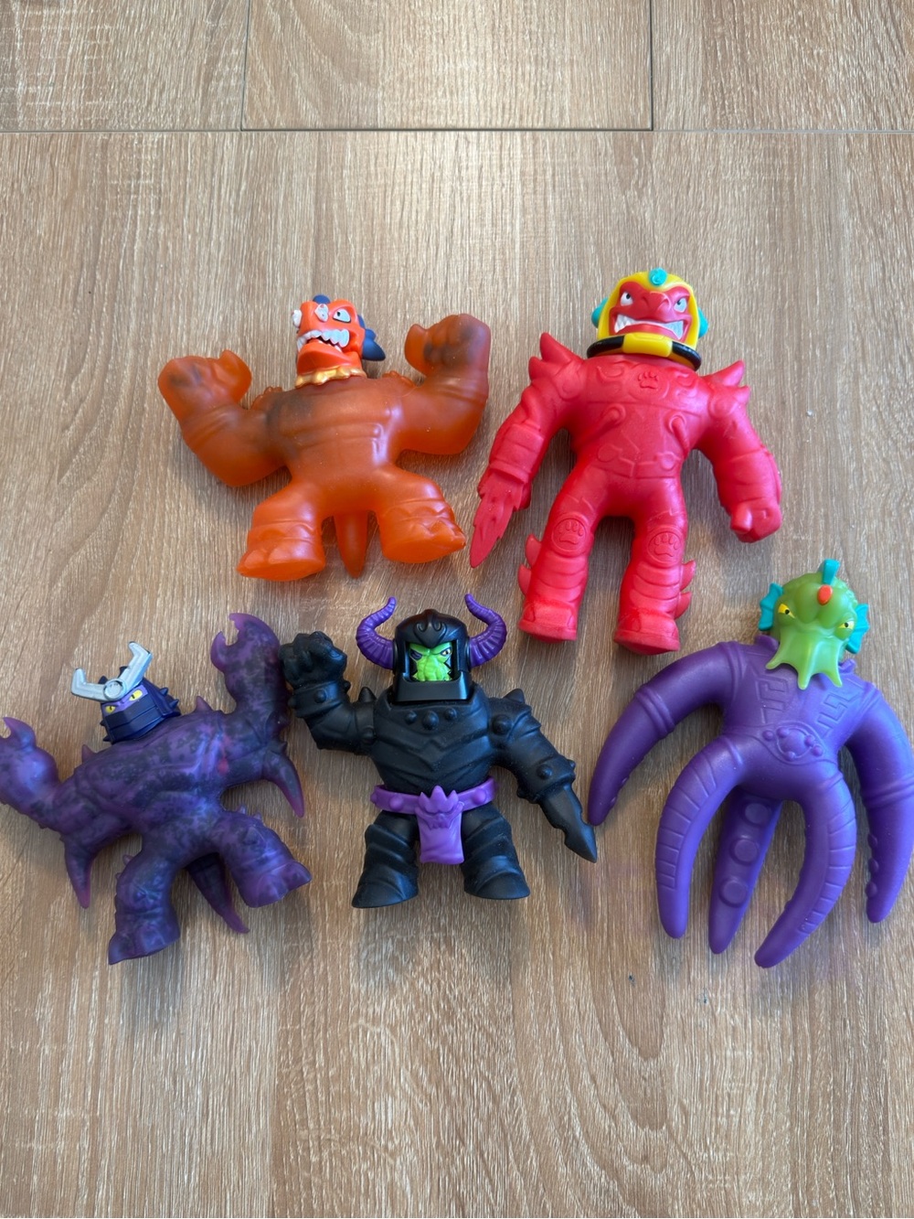 Goo Jit Zu Toy Lot of 5 Heros/Villian Orbitox Scorpius Blazagon